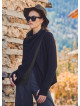 Boho Style Thumbhole Black Cardigan