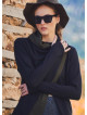 Boho Style Thumbhole Black Cardigan