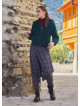 Kangaroo Pockets Hooded Green Plush  Pullover