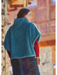 Half Bat Sleeve Wide Cut Boho Green Winter Top