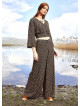 High Rise Wide Leg Brown Mink Palazzo Pants