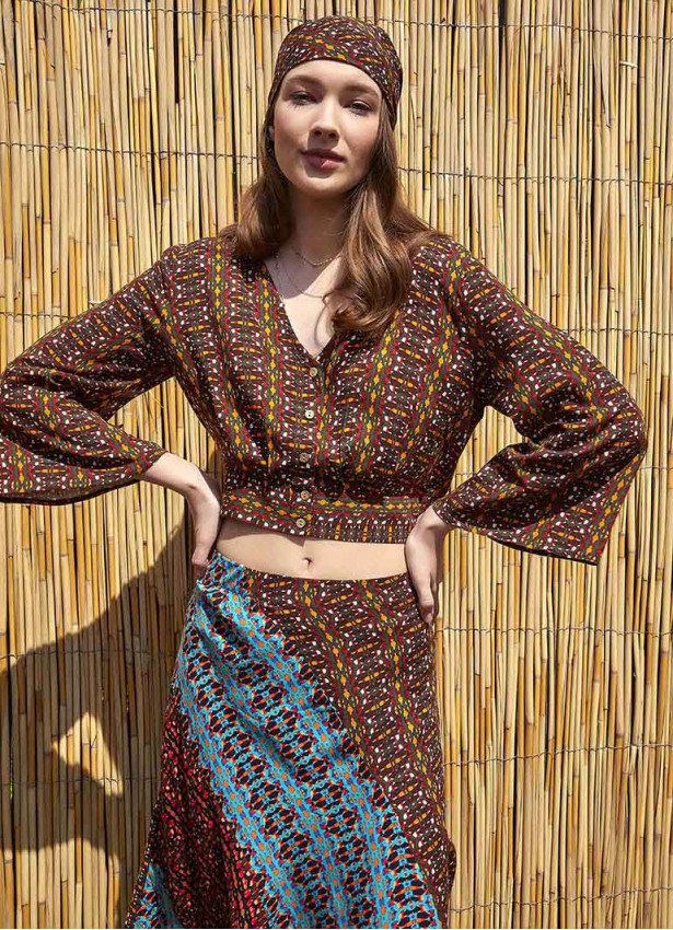 Authentic Mini Patterned Summer Skirt