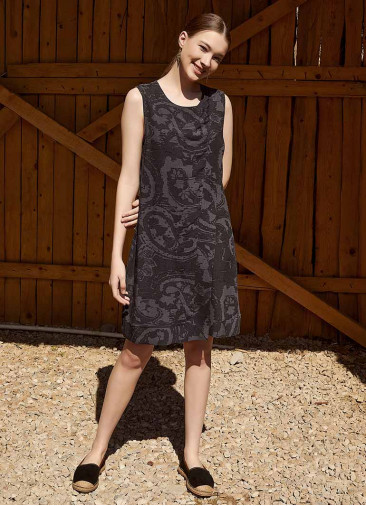 Double Layer Front Short Grey Dress