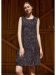 Double Layer Front Short Grey Dress