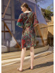 Black Printed Square Neck Boho Short Dress