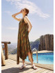 Spaghetti Striped Khaki Mix Sundress