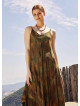 Spaghetti Striped Khaki Mix Sundress