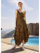 Spaghetti Striped Khaki Mix Sundress