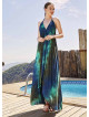 Petrol Tie Dye Print Handkerchief Dress