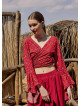 Oranj Flower Gypsy Style Bell Sleeve Crop Top