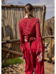 Oranj Flower Gypsy Style Bell Sleeve Crop Top