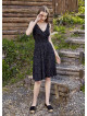 Gray Pattern Short Strappy Dress