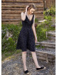 Gray Pattern Short Strappy Dress