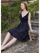 Gray Pattern Short Strappy Dress