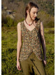 Floral Print Wrap Front Detail Boho Top