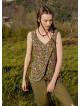 Floral Print Wrap Front Detail Boho Top