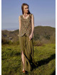 Floral Print Wrap Front Detail Boho Top