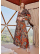Printed Tie Waist Wide Leg Cotton Pants