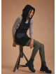 Sleeveless Hoodie Velvet Black Dress