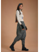 Shirred Waist Elastic Hem Anthracite Winter Harem Pants