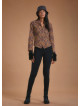 Ethnic Print Mandarin Collar Slim Cut Jacket Shirt