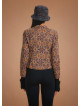Ethnic Print Mandarin Collar Slim Cut Jacket Shirt