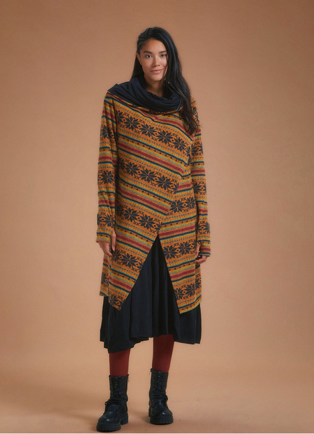 Bohemian Style Hooded Long Ethnic Cardigan