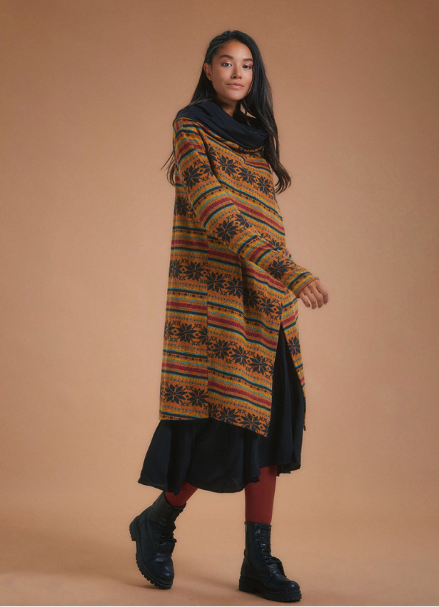 Bohemian Style Hooded Long Ethnic Cardigan