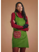 Sleeveless Hoodie Velvet Green Dress