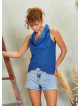 Boho Gypsy Style Degaje Neck Sleeveless Summer Top