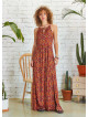 Double Front Slit Detail Halter Neck Maxi Dress