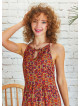 Double Front Slit Detail Halter Neck Maxi Dress