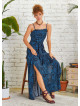 Authentic Patterned Strappy Wrap Maxi Dress