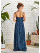 Authentic Patterned Strappy Wrap Maxi Dress