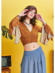 Smocked Waist Layered Blue Maxi Boho Skirt