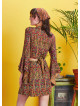 Boho Chic Flared Wrap Maroon Print Mini Skirt