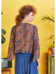 Wrap Front Chiffon Red Floral Bell Sleeve Top