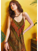 Spaghetti Striped Mustard Patterned Sundress