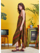 Spaghetti Striped Mustard Patterned Sundress