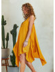 Loose Fit Midi Asymmetrical Yellow Dress