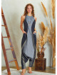 Halter Neck Front Pocket Hippie Style Gray Harem Jumpsuit