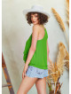 Cut Out Detail Green Halter Neck Top