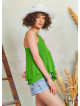 Cut Out Detail Green Halter Neck Top