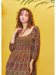 Long Maroon Patterned Summer Dress