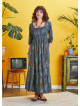 Long Pertol Patterned Summer Dress