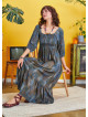 Long Pertol Patterned Summer Dress