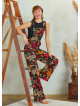 Floral Print Adjustable Buckle Straps Jumpsuit