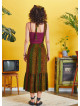 Single Shoulder Strap Tiered Gypsy Skirt