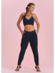 Boho Casual Drop Crotch Black Pleated Pants