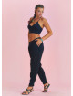 Boho Casual Drop Crotch Black Pleated Pants